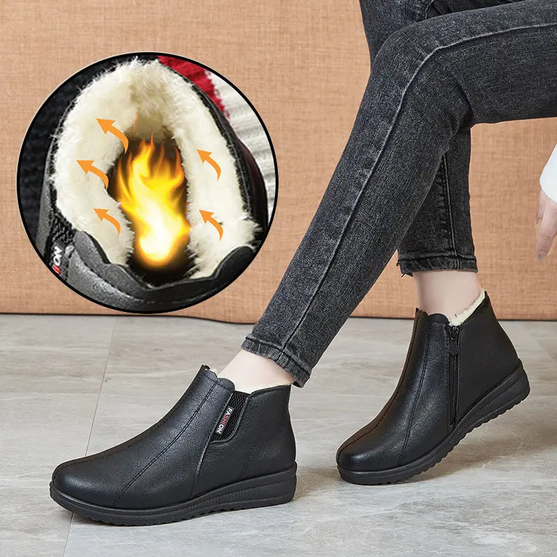 🔥Ograniczona czasowo wyprzedaż【35-41】👢Bardzo ciepłe skórzane buty