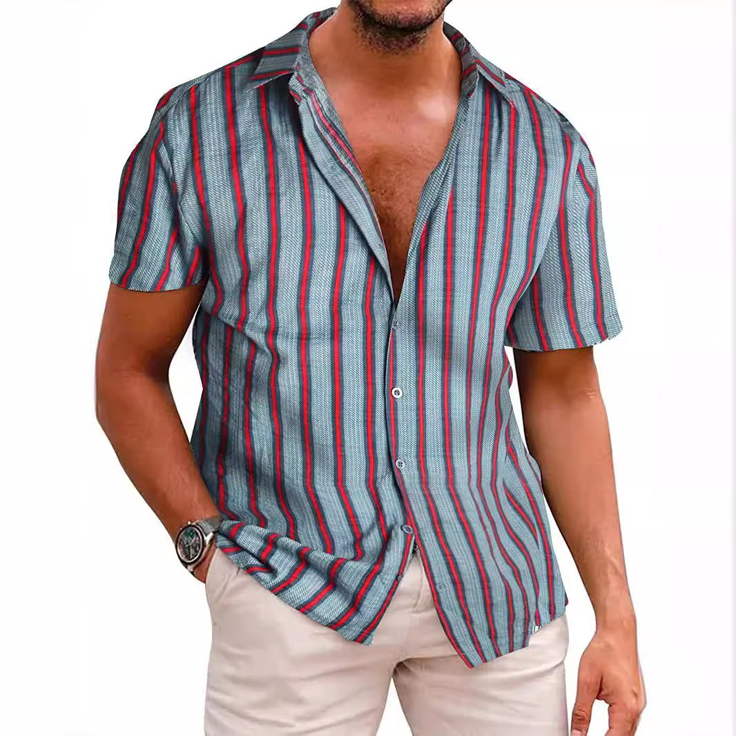 S-6XL 2024 Cămașă pentru bărbați cu model imprimat 3d street casual mânecă scurtă pentru bărbați