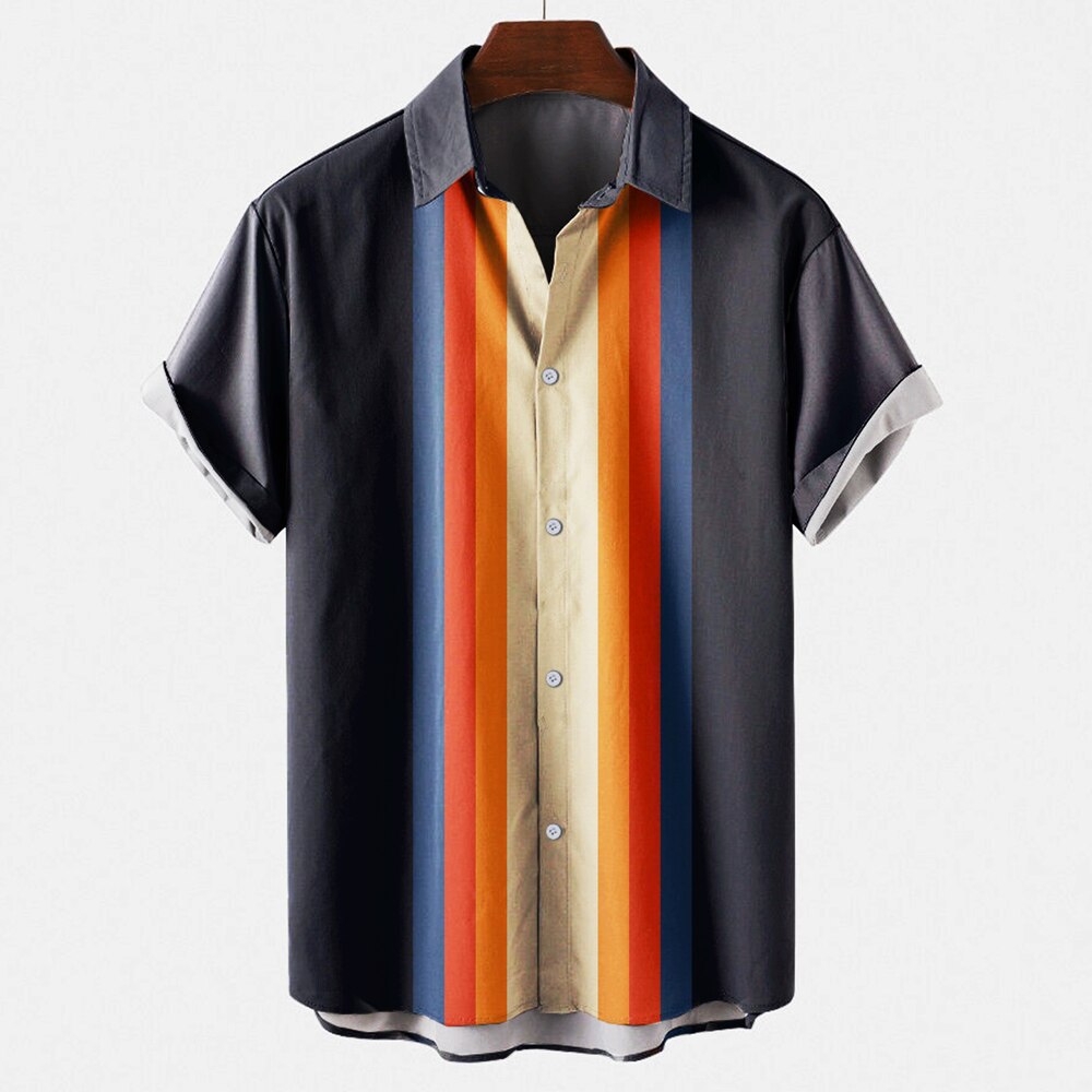 S-6XL 2024 Cămașă pentru bărbați cu model imprimat 3d street casual mânecă scurtă pentru bărbați