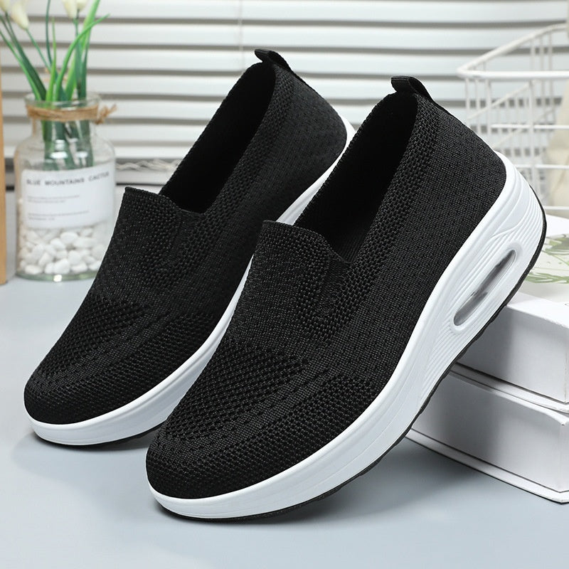 36-42 2024 Pantofi noi de primăvară damă pantofi leagăn cu slip-on pantofi leagăn cu talpă groasă, cu pernă de aer