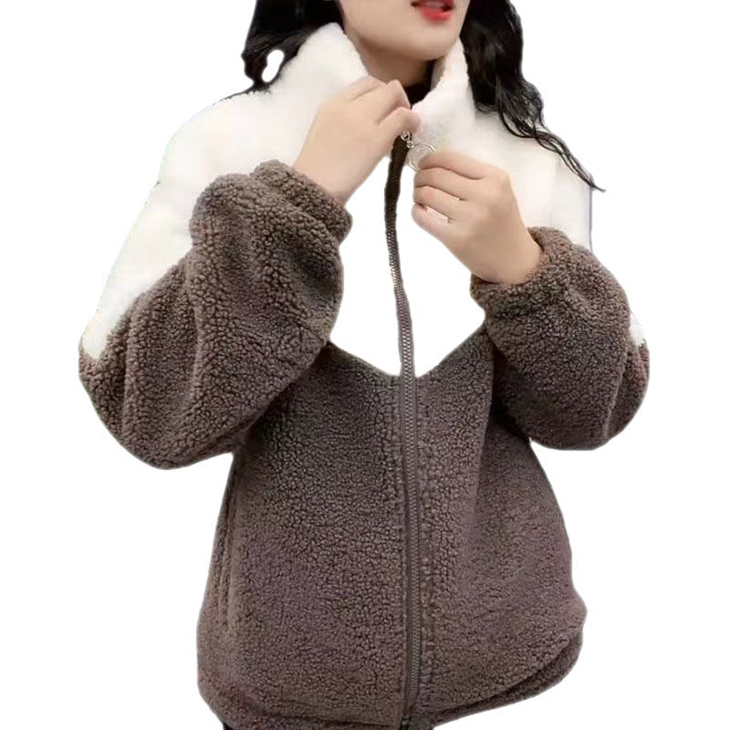 【M-4XL】Zimowa kurtka polarowa, kurtka bawełniana, gruba kurtka bawełniana z wełny jagnięcej, ciepła kurtka