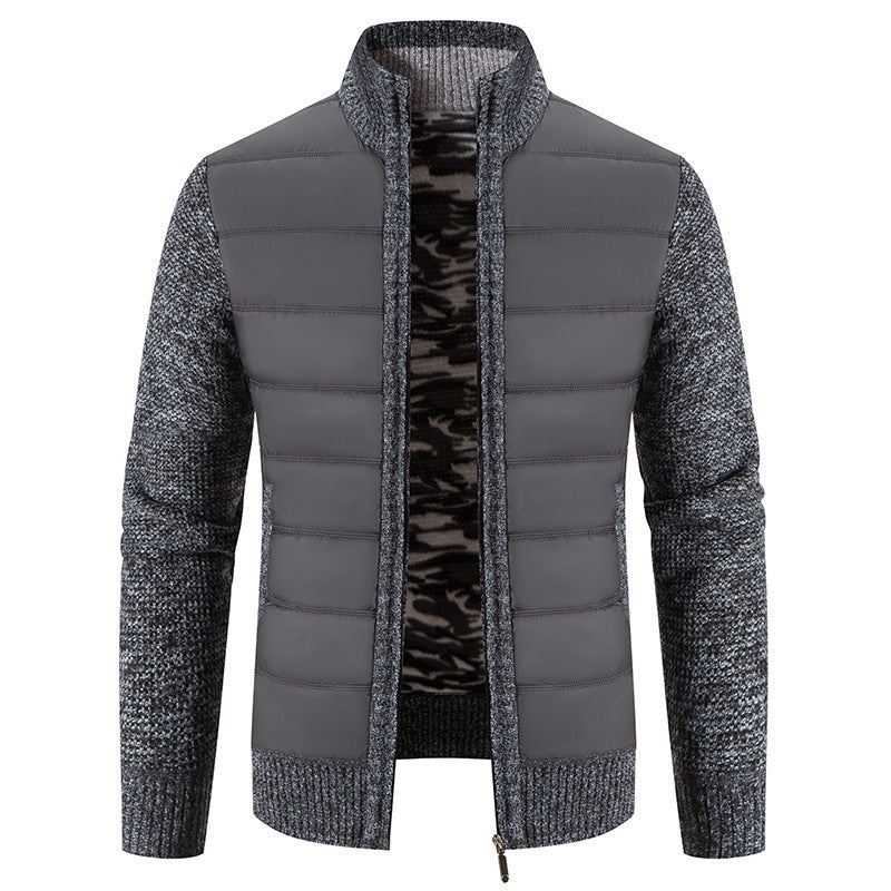 【M-3XL】Męski sweter ze stójką, luźny dzianinowy kardigan
