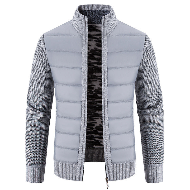 【M-3XL】Męski sweter ze stójką, luźny dzianinowy kardigan