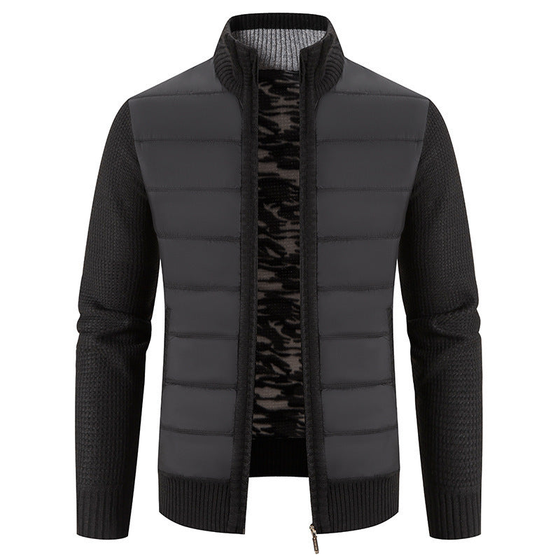 【M-3XL】Męski sweter ze stójką, luźny dzianinowy kardigan