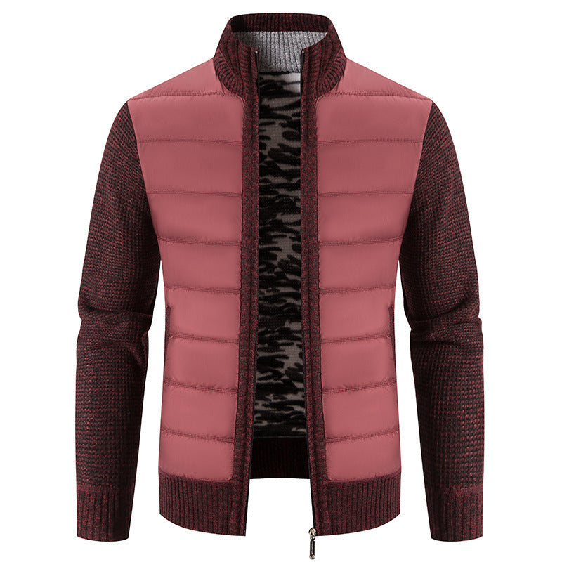 【M-3XL】Męski sweter ze stójką, luźny dzianinowy kardigan