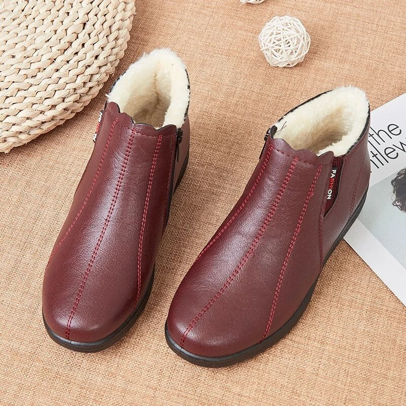 🔥Ograniczona czasowo wyprzedaż【35-41】👢Bardzo ciepłe skórzane buty