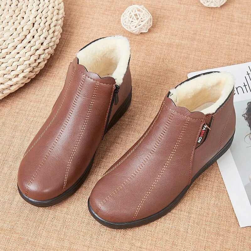 🔥Ograniczona czasowo wyprzedaż【35-41】👢Bardzo ciepłe skórzane buty