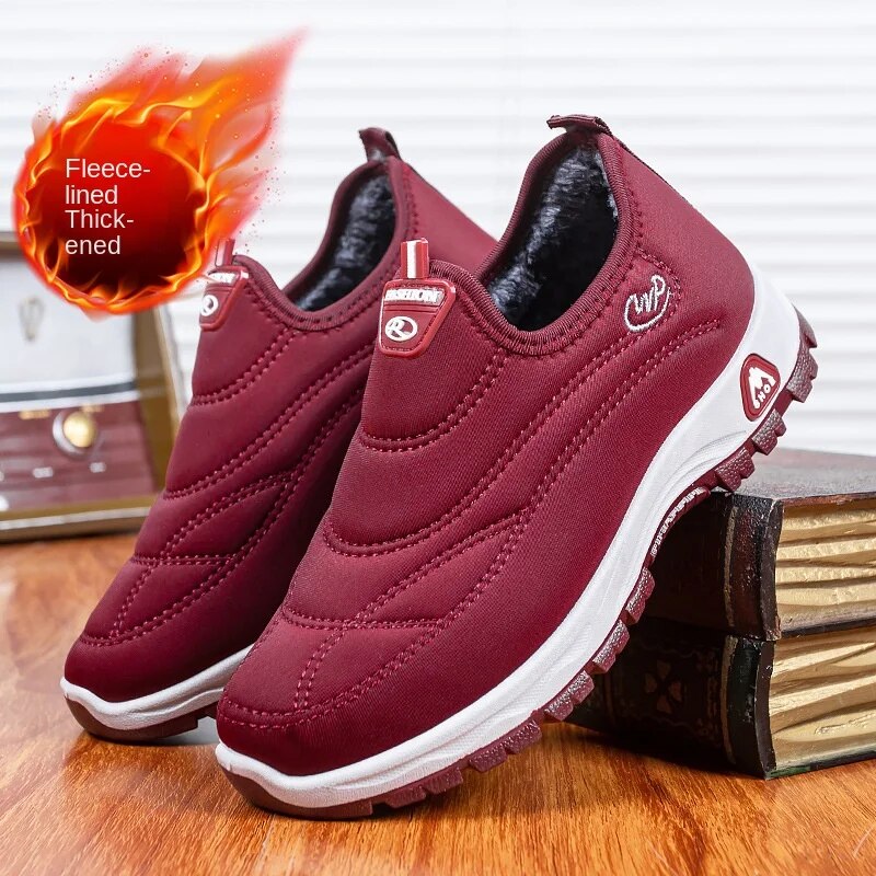 【36-41】Ciepłe, wodoodporne, ciepłe, płaskie buty