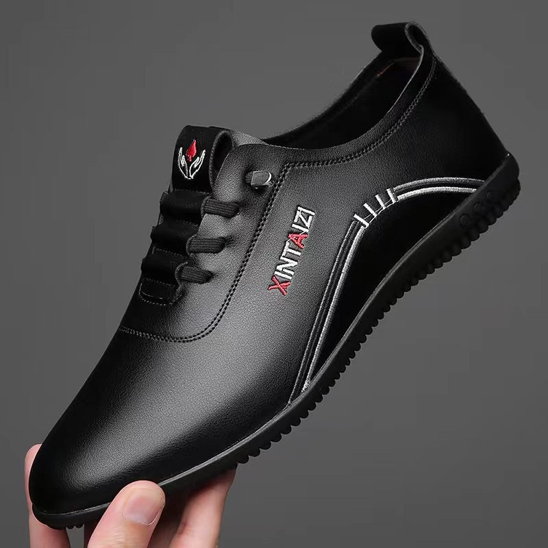 39-44-2024 Proste, codzienne skórzane buty na miękkiej podeszwie i buty wsuwane