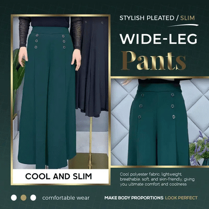 Ofertă limitată-LAST DAY 49% OFF - [Comfort and Slim] Stylish Pleated Wide-leg Pants