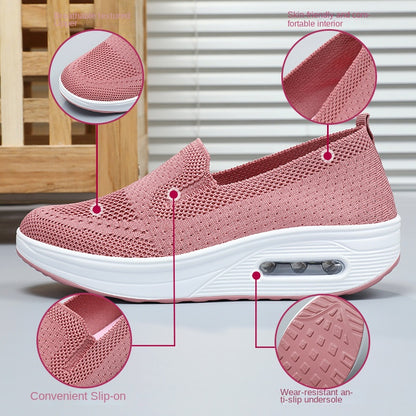 36-42 2024 Pantofi noi de primăvară damă pantofi leagăn cu slip-on pantofi leagăn cu talpă groasă, cu pernă de aer