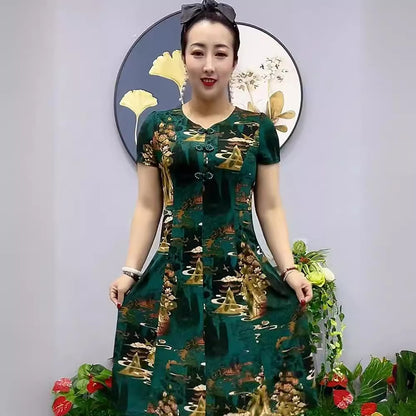 XL-5XL-2024-Noua rochie vintage eleganta florala pentru vara
