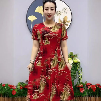 XL-5XL-2024-Noua rochie vintage eleganta florala pentru vara
