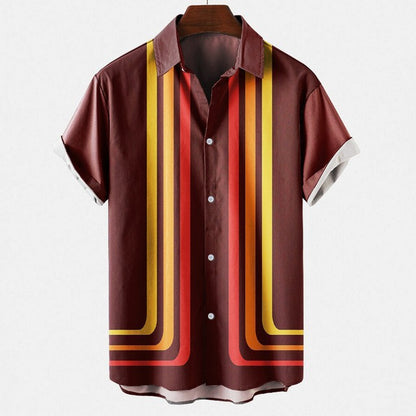 S-6XL 2024 Cămașă pentru bărbați cu model imprimat 3d street casual mânecă scurtă pentru bărbați