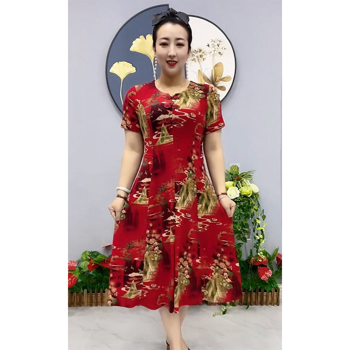 XL-5XL-2024-Noua rochie vintage eleganta florala pentru vara