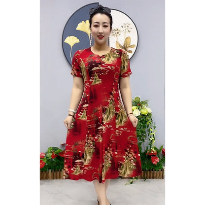 XL-5XL-2024-Noua rochie vintage eleganta florala pentru vara