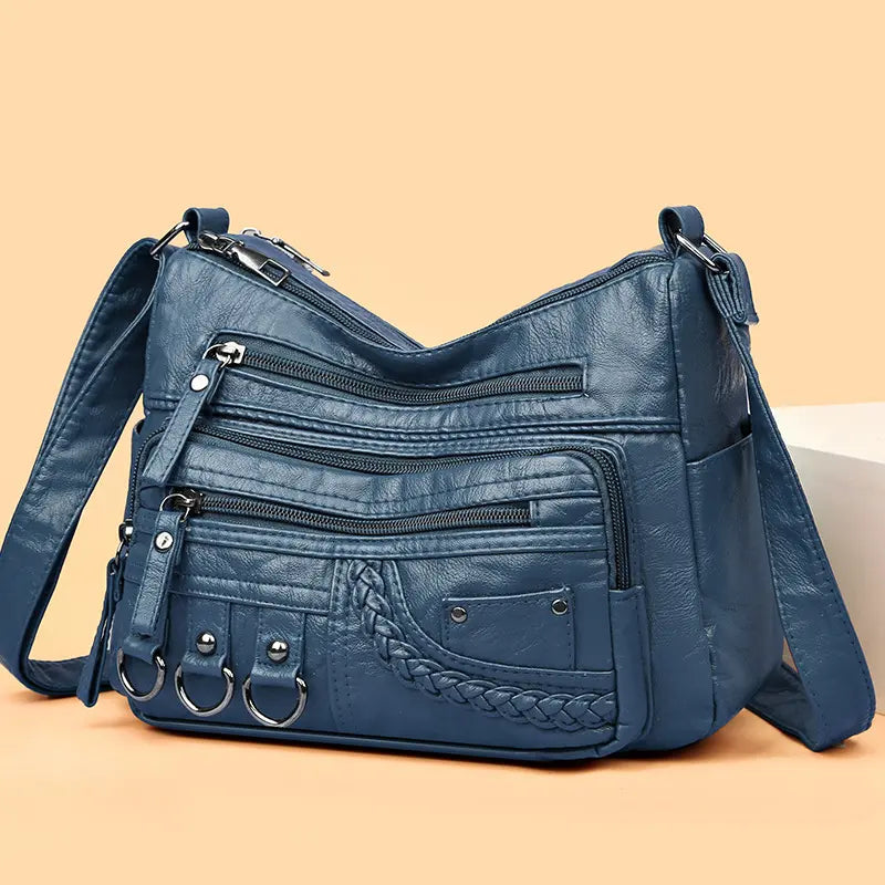 【Cumpără 1 primești 1 gratis】2024 Noua geantă Crossbody Geanta de umăr pentru mama, din piele moale spălată Geantă versatilă pentru femei