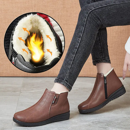 🔥Ograniczona czasowo wyprzedaż【35-41】👢Bardzo ciepłe skórzane buty 