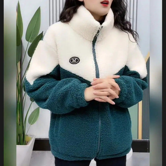 【M-4XL】Zimowa kurtka polarowa, kurtka bawełniana, gruba kurtka bawełniana z wełny jagnięcej, ciepła kurtka 